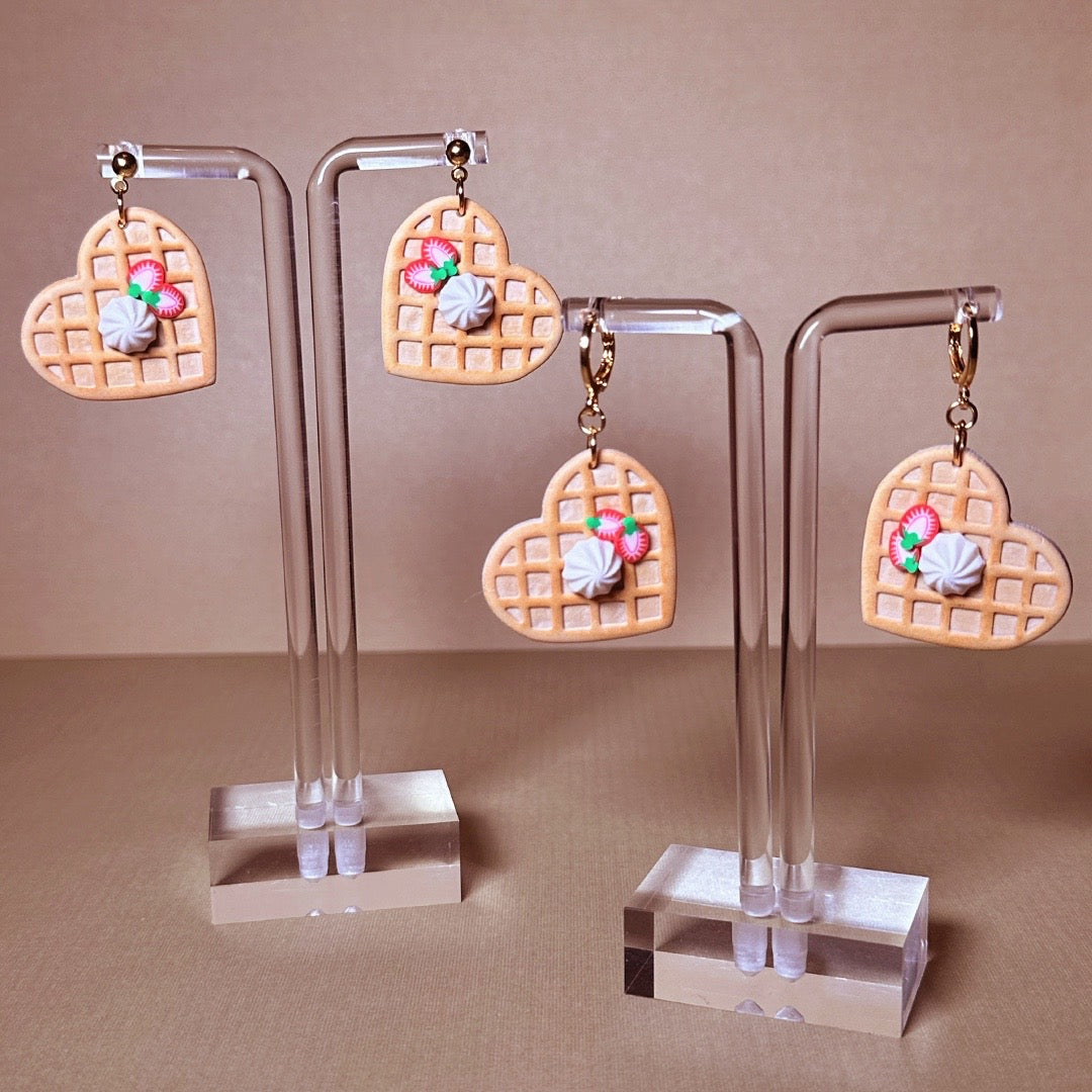 Heart Waffle Dangles