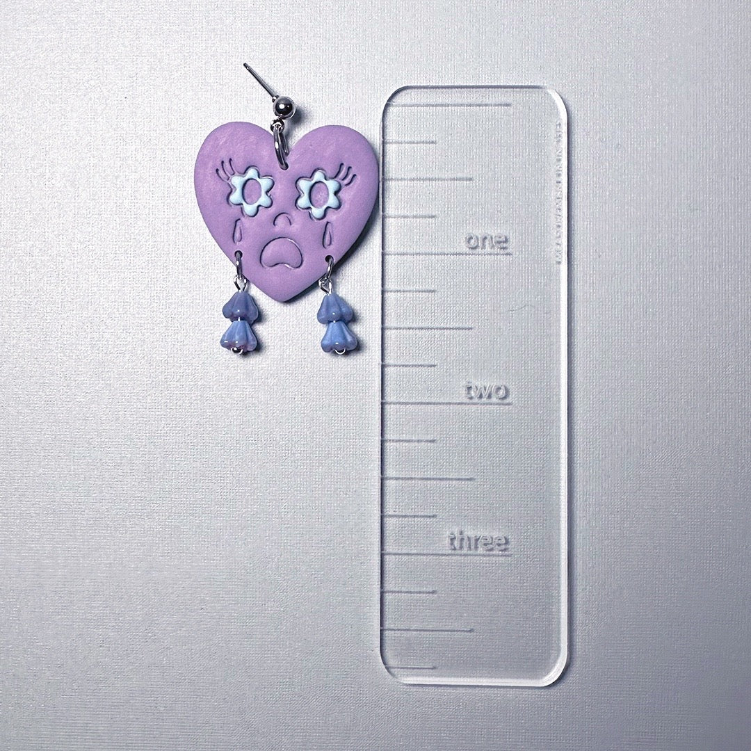 Springtime Sad Heart Club Dangles