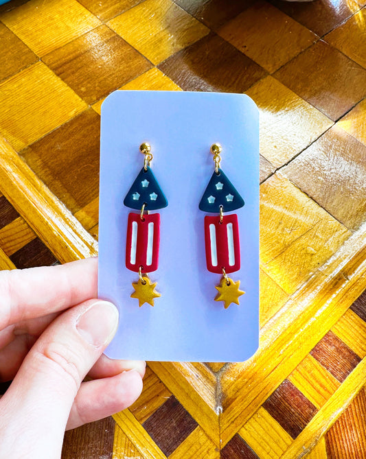 Three Piece Rocket Dangles