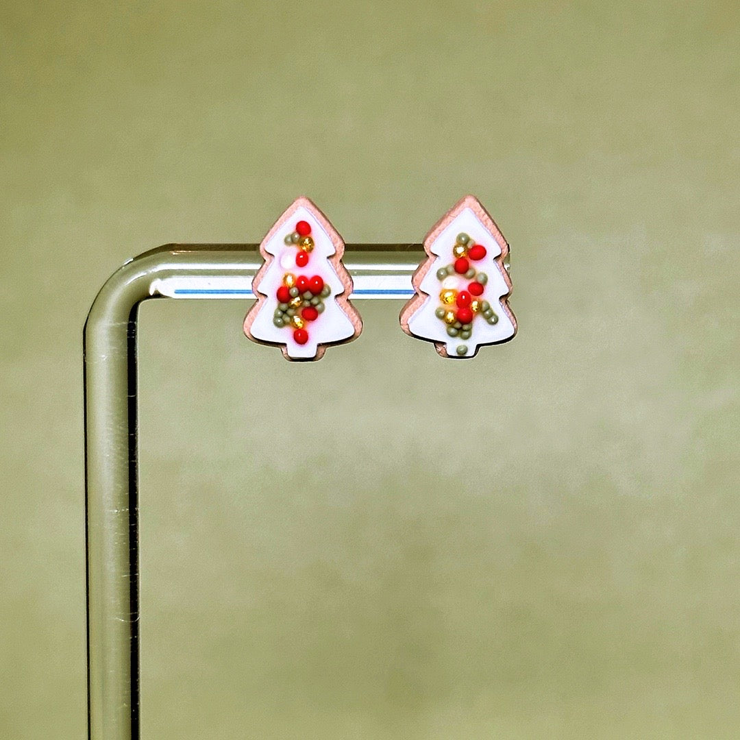 Sprinkle Christmas Cookie Studs