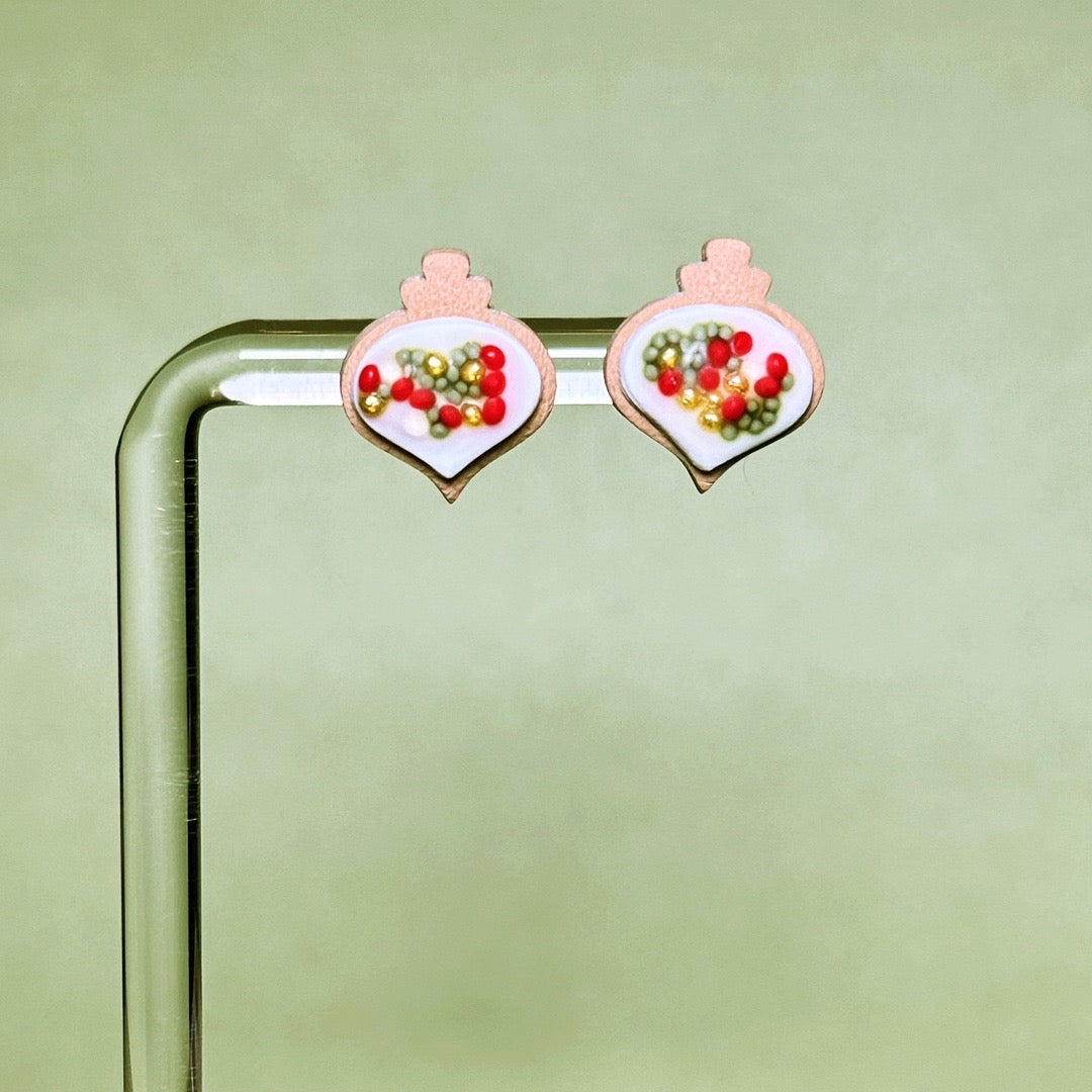Sprinkle Christmas Cookie Studs
