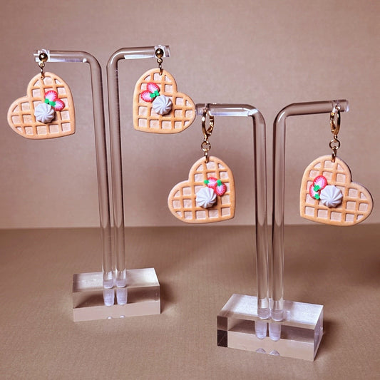 Heart Waffle Dangles