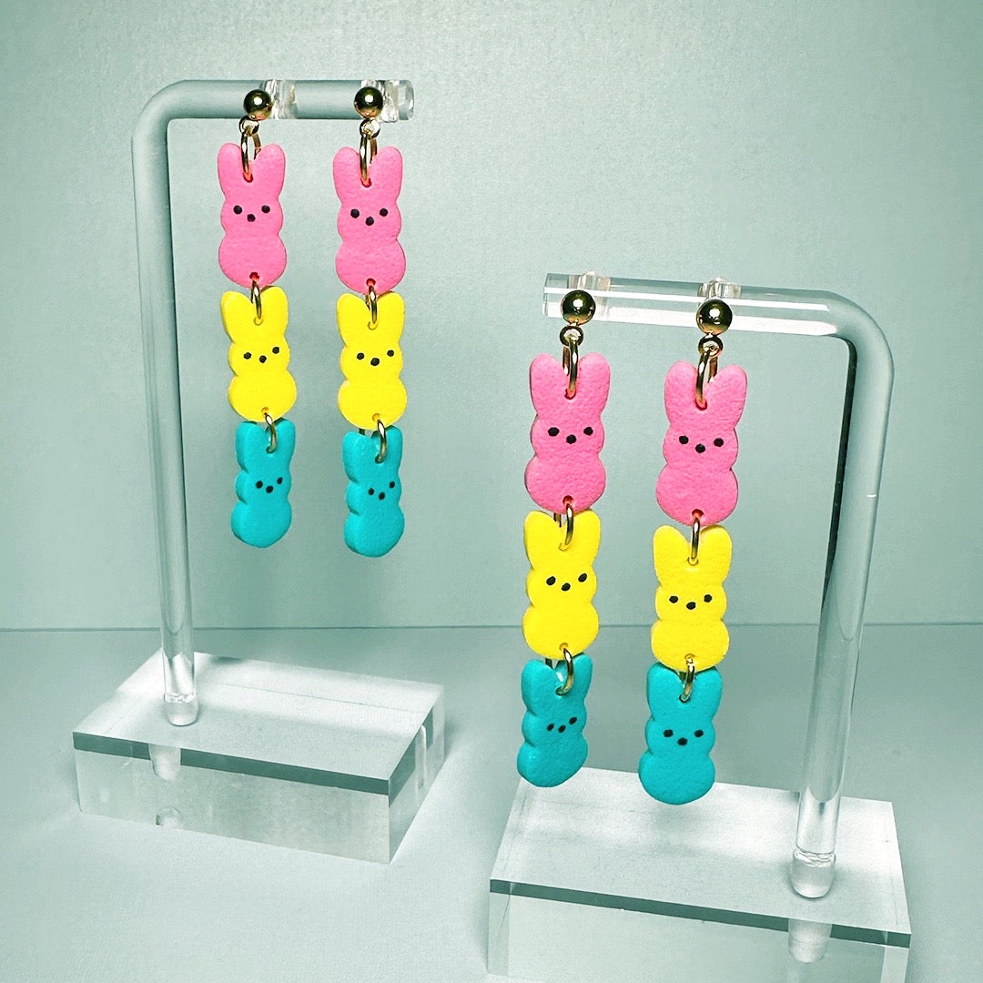 Mini Bunny Peeps Trio Dangles