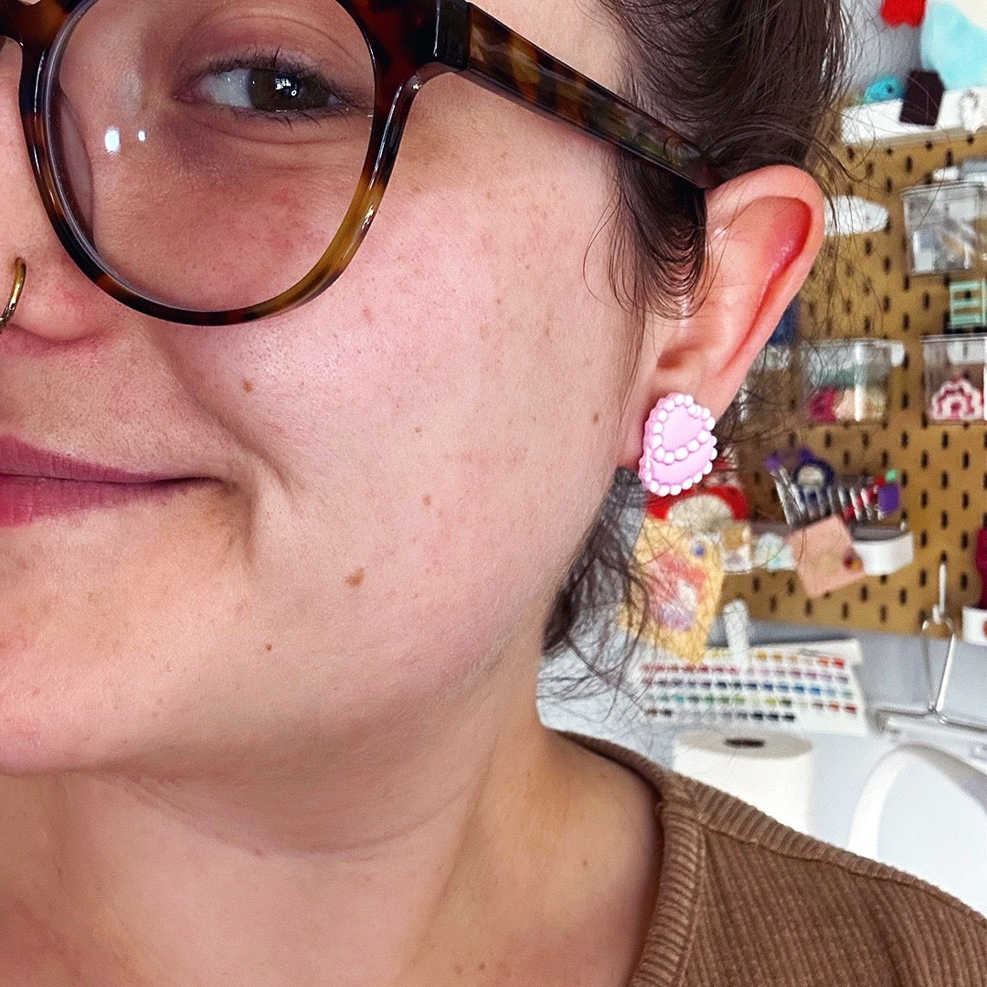 Heart Cake Studs