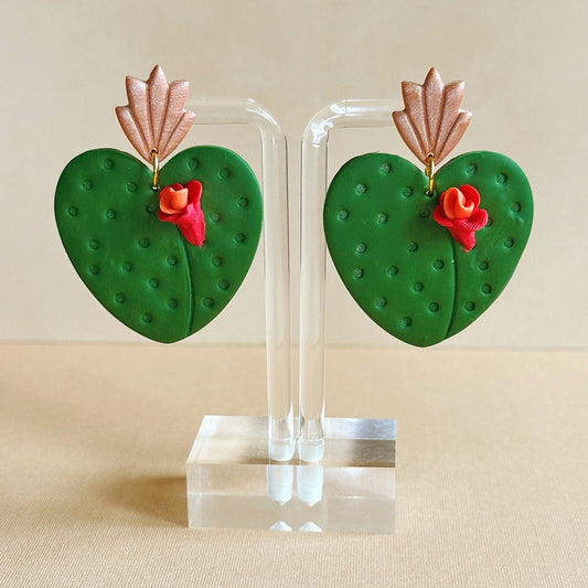Corazón Cactus Blossom Dangles
