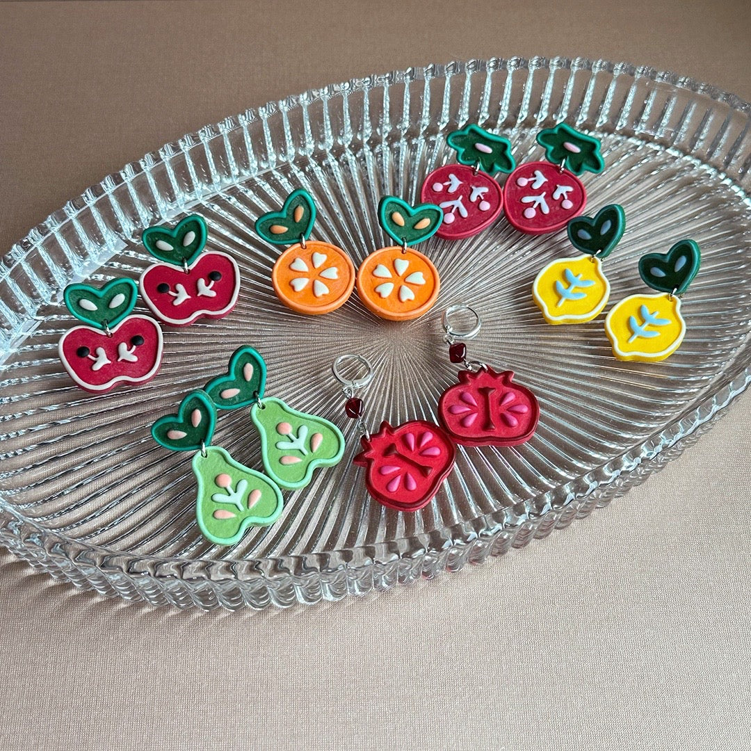 Folk Pomegranate Dangles