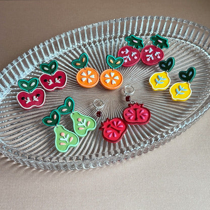 Folk Pomegranate Dangles