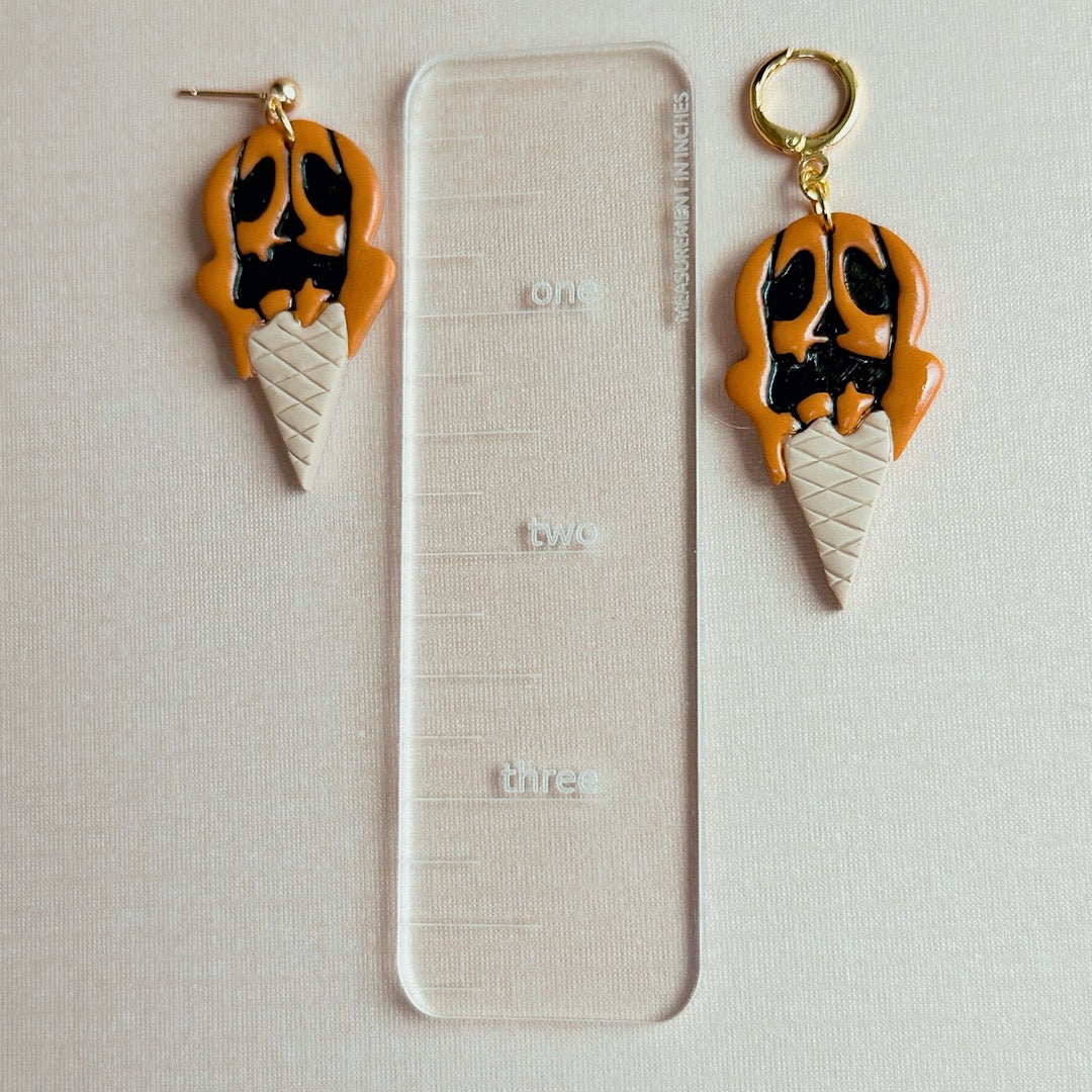 Jack-o-lantern Ice Cream Cone Dangles