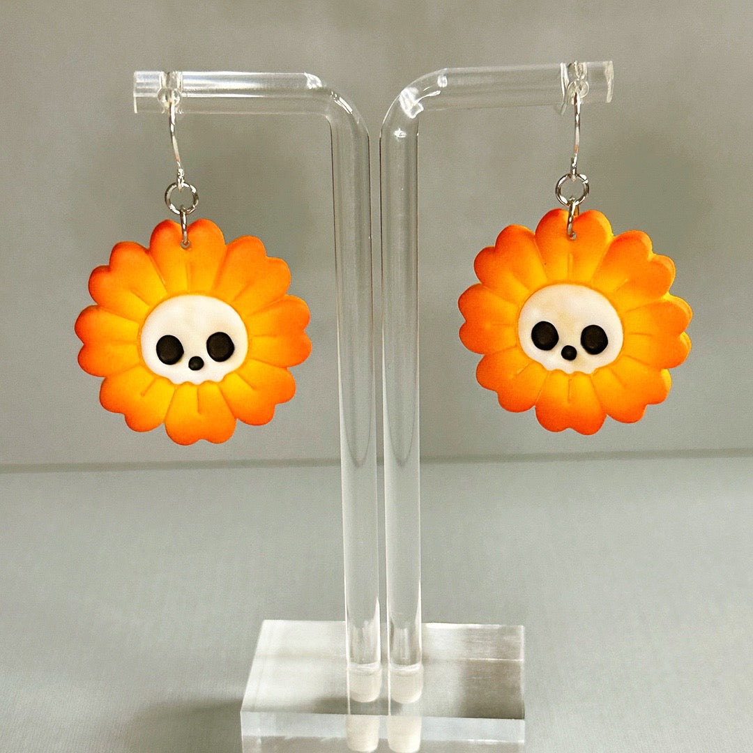Skull Flower Dangles