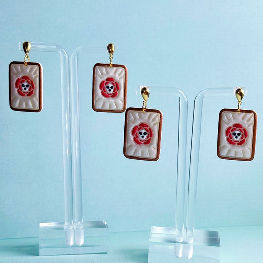 Skull Rose Tarot Card Dangles