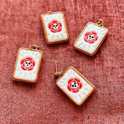 Skull Rose Tarot Card Dangles