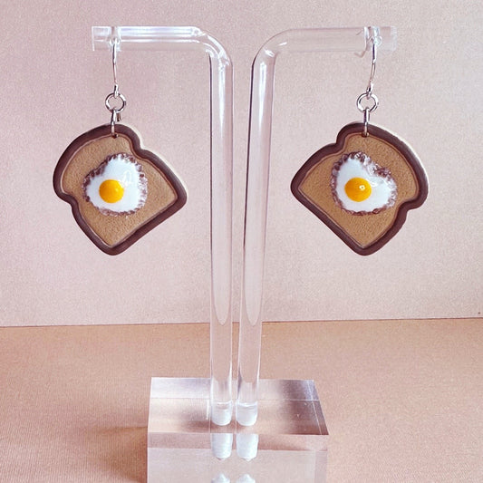 Heart Fried Egg Toast Dangles